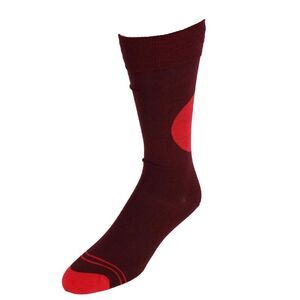 Dead Soxy Men's Circle Patch Mid-Calf Premium Novelty Dress Socks (1 Pair)